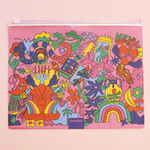 Sobre Pvc Paprika Grafitti  26X23Cm Con Cierre Zip